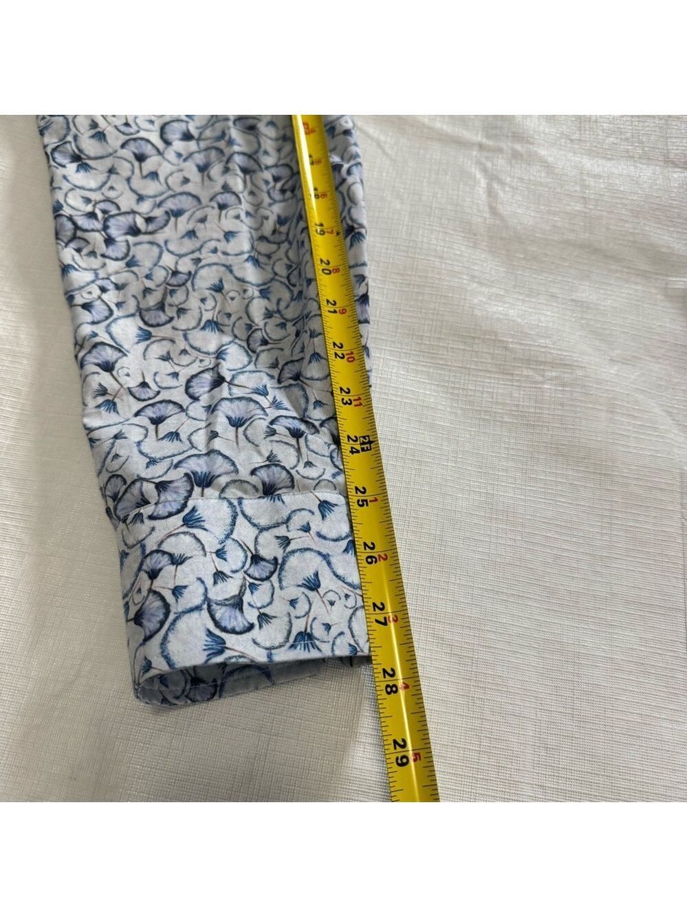 Eton White and Blue Swirl Pattern Shirt Buttondown shirt Size 3XL - Picture 9 of 9